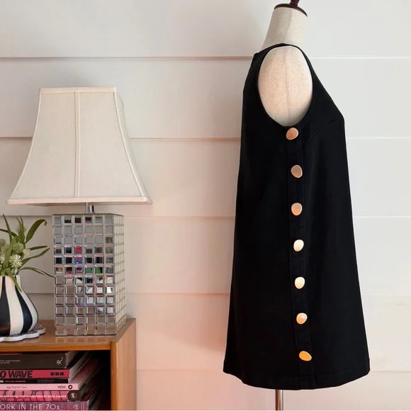 Tuckernuck Hyacinth House Black Twill Button Bitsy Dress size S - Picture 5 of 12